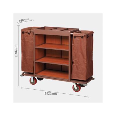 China All Industries Autumn Hot Sale Wooden Cleaning Cart With Wheels For Household Supplies Recycling Cleaning for sale