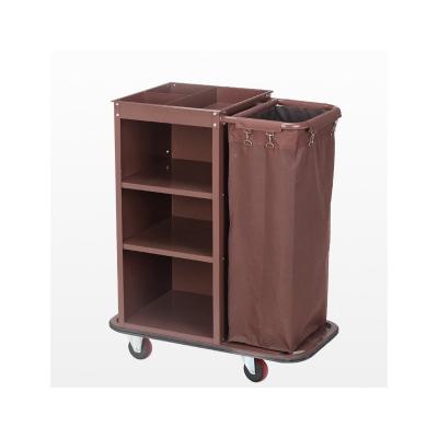 China High Quality Single Sided Domestic Factory Made China Hotel Hospital Laundry Small Housekeeping Trolley For Hotel Supplies Cleaning for sale