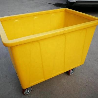 China Laundry hotel hospital laundry cart and high quality plastic laundry carts for hotel and laundry factory using for 50kg capacity washing linen for sale