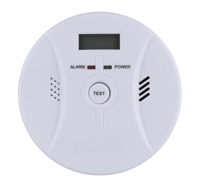 China 12 Years Factory Audiovisual Alarm Carbon Monoxide And Smoke Detector 75mA With LCD Display for sale