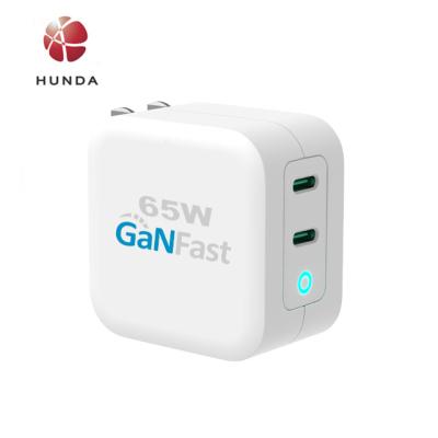 China US/EU/UK/Japan/Korea 2 Portable Mobile Phone and Laptop Usb Left GaN Adapter 65W GaN Charger for sale