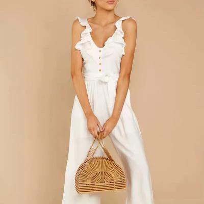 China Hot Selling QUICK DRY Wide Leg Women Overalls And Rompers Custom Overalls For Women for sale