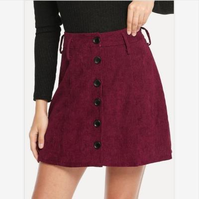 China Hot Selling Plus Size Designs Women New Winter Wear A Line Skirt Corduroy Suede Skirts Shorts for sale