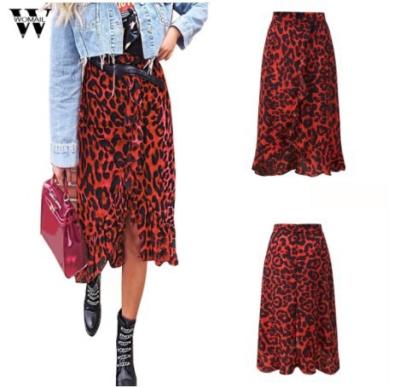 China High Fashion African Women Skirt Wrap Skirt Women Indian Satin Loungewear Plus Size Leopard African Skirt for sale