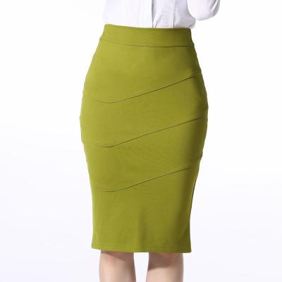 China Custom Plus Size Fashion Office Skirts And Blouses For Women Zipper Pencil Skirt for sale