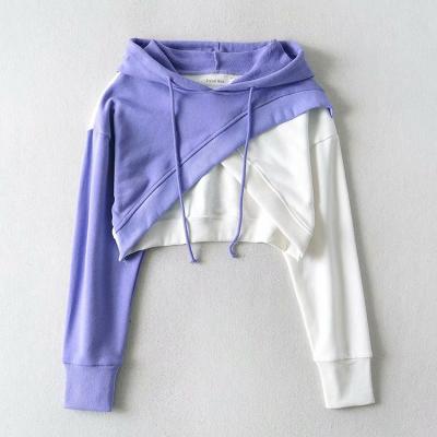 China 2021 new arrival women street wear hoodies Anti-wrinkle crop top custom hoodie long sleeve tops for sale