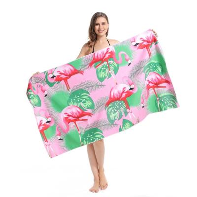 China Factory Wholesale Cheap Super Absorbent Quick Dry Sand Free Summer Microfiber Reused Beach Towel Safe For Kids for sale