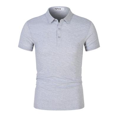 China Anti-wrinkle Polo T-shirt / Cotton Turn-down Collar Long Sleeve Gray Short Sleeve 100%cotton Polyester Turn-down Collar Men's Sheer Polo Shirts for sale