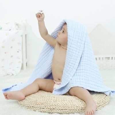 China PORTABLE Natural Cotton Soft Organic Baby Bath Towel Can Used For Customer Logo for sale