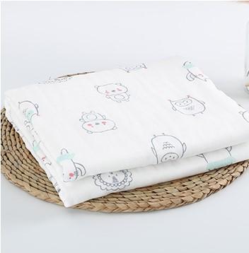 China Safe for Children Thicken 6 Layer 110*110cm Baby Infant Bath Towel High Density Cotton Children's Bath Gauze Towel for sale