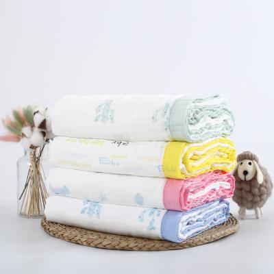 China Child Safe 6 Layers Baby Blanket Super Soft Cotton Muslin Wraps Baby Summer Stroller Blanket Bath Towel Baby Receiving Blanket for sale