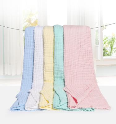 China Cotton Anti-Static Muslin Solid Color Newborn Baby Boy Infant Girl Blankets Gauze Quilt Baby Swaddle Blanket Wrap for sale