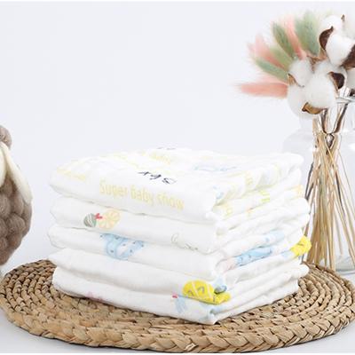 China 100% Soft Muslin Factory Price Baby Handkerchief Newborn Child Safe Cotton 6 Layers Baby Face Towel for sale