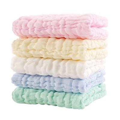 China 6 Layers Child Safe Cotton Gauze Baby Hand Towel Newborn Towel Drool Wash Feeding Towel for sale