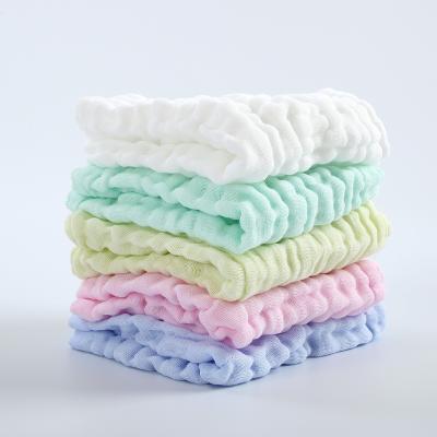 China New Baby Care Towel 30*30cm Newborn Baby Bath Towel 100% Cotton 6 Layer Child Safe Washable Handkerchief for sale