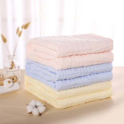 China Custom Super Soft 100 Cotton Knitted Muslin Anti-Static 6 Layer Gauze Sleep Wrap Newborn Baby Wrap Covering for sale