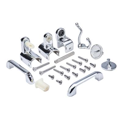 China Modern Coat Hook Combination Hardware Divider Toilet Coat Hooks Stopper Set for sale