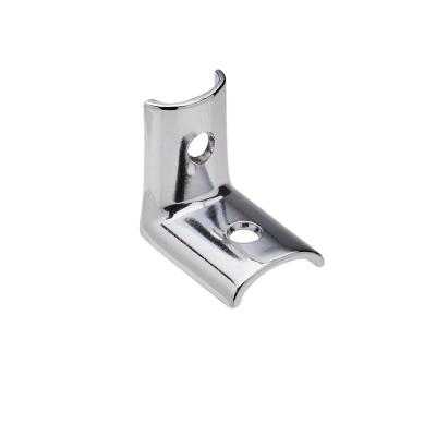 China Traditional Toilet Partition Hardware Chrome Alcove Clips CURVED for sale