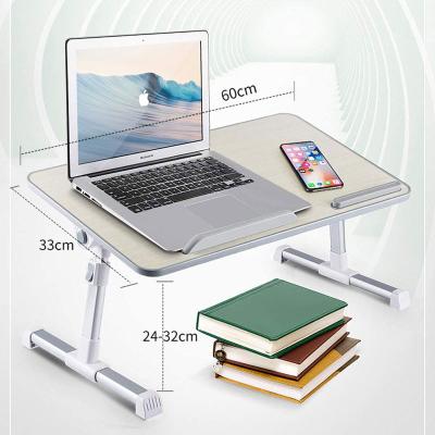 China Adjustable Laptop Bed Tray Table Adjustable Portable Foldable (Size) Folding Standing Lap Laptop Desk Bed Reading Table Study Table For Bed for sale