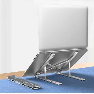 China Portable Foldable Mobile Telescopic Laptop Stand Holder Adjustable Folding Laptop Bed Stand for sale