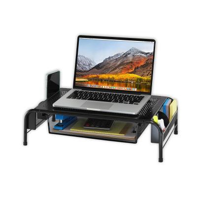 China Modem Laptop Stand Computer Riser Monitor Stand Riser with Drawer Monitor Mount Holder for sale