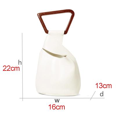 China Girls Lady Handbag Personalized Acrylic Handle High Quality Leather Solid Handbags Women's Handbags New Summer Irregular Bucket Bags Purses for sale