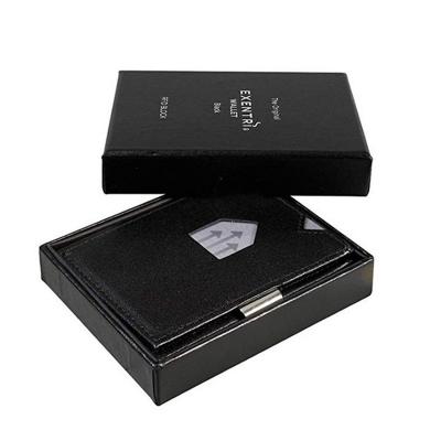 China Fashion Travel Slim Wallet Men Credit Card ID Holder Stainless Steel RFID Blocking Anti-scanning RFID Slim Money Travel Wallet for sale