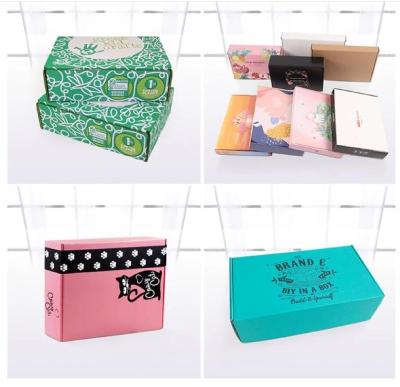 China Recycled Materials Wholesalers Shipping Custom Logo Printed Cardboard Packaging Box Clothes Shoes Gift Box for sale