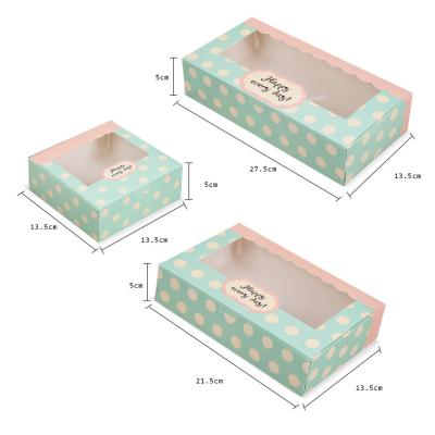 China Wholesale Food Recycle Kraft Paper Cake Box For Bakery Cake Cupcake Packaging With Windows Plastic Clear Boxes for sale