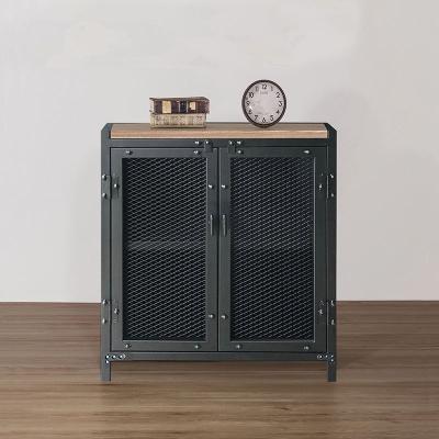 China Industrial loft Industrial style sideboard Iron Table kitchen cupboard distressed restaurant equipment sideboard chest of drawers wine for sale