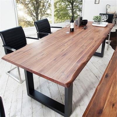 China Other Simple solid wood table desk negotiation rectangular conference table retro writing for sale