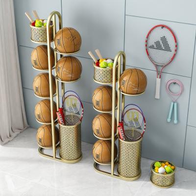 China Other Hmoe sports storage rack basketball football volleyball badminton racket fitness equipment put arrangement rack ball rack for sale