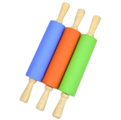 China Sustainable Accessories Adjustable Wooden Silicone Bakeware Rolling Pin - Silicone Rolling Pin for sale