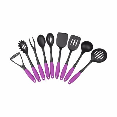 China Sustainable 9 Piece Food Grade Plastic Nylon Kitchen Utensils for sale