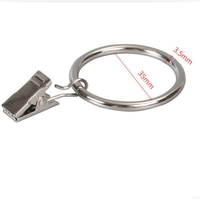 China Poliernickel-Runden-Vorhang Ring Stainless Steel Curtain Clip zu verkaufen