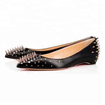 China Fashion\durable female\durable female casual flat rivet shoes pumps flat shoes for sale