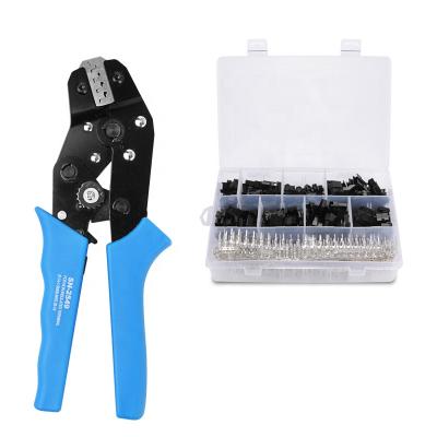 China High Comfortable Handle Cartbon Stainless Steel Wire Crimper Pense Alicate Terminal Crimping Tool Set Kit Skyasia Crimping Pliers for sale