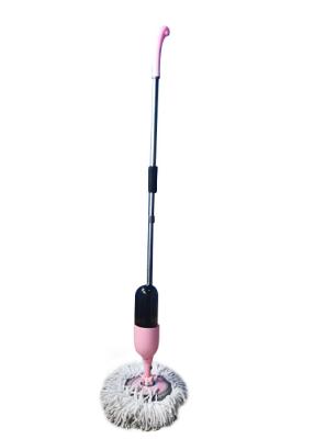 China New Style Spin Spray Floor Mop 2 In 1 Spray Mop With Round Microfiber Mop Head for sale