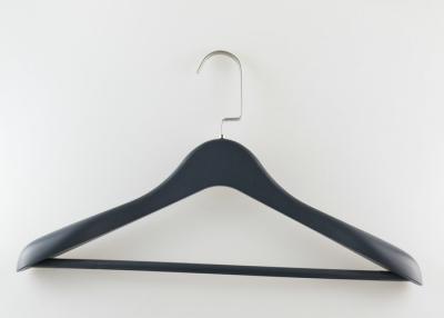 China Square Chrome Hook Plastic Garment Hangers , Heavy Duty Plastic Coat Hangers for sale