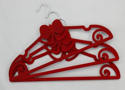 China Hotel Velvet Non Slip Hangers , Velvet Pant Hangers With Clips Optional for sale