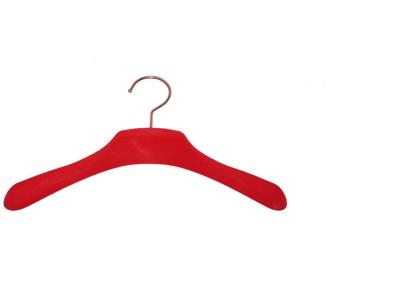 China Red Velvet Space Saving Hangers , Flocked Suit Hangers For Wedding Dress for sale