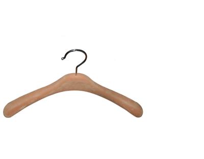 China Plastic Coating Beige Velvet Clothes Hangers Multi Colored 39.5 * 21 Cm Size for sale