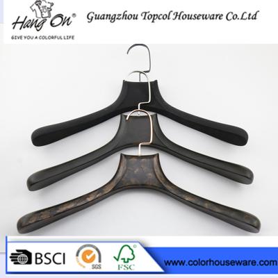 China Zwarte ABS Plastic Moderne Kleerhangers/Kleerhangers voor Rokken Te koop