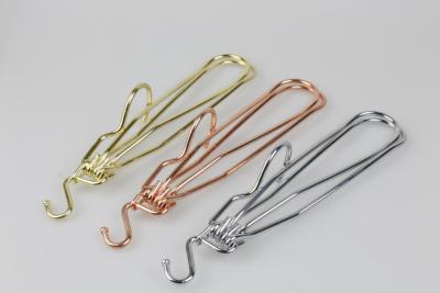 China Rose Gold silver Metal Travel clothes Hanger Foldable 38 * 18.5cm for sale