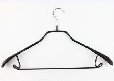 China Coated Metal Suit Hangers With Pants Bar For Dry Cleaning 400 * 2.2cm for sale