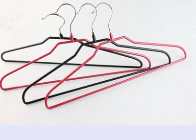 China Practical Custom Thick Metal PVC Coated Wire Hangers For Wet Clothes for sale