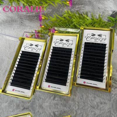 China Flat Lashes Extension Hot Fashion Flat Lashes Silk Mink Individual Eyelash Extension Flat Lash Extension Wholesale for sale