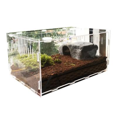 China Sustainable Transparent Acrylic Pet Reptile Box-Pet Reptile Combination Breeding Box Spider Scorpion Snake Transparent Breeding Box (L) for sale