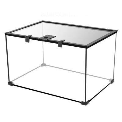 China Sustainable Reptile Pet Glass Cage Terrarium Rearing Tank For Turtles Snakes Lizard  Top Screen Ventilation for sale