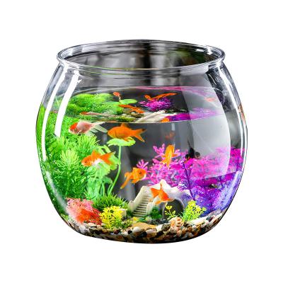 China Sustainable New style Glass Goldfishhigh quality ornament glass round fish bowl neck bowl clear sphere vase fish tank for sale